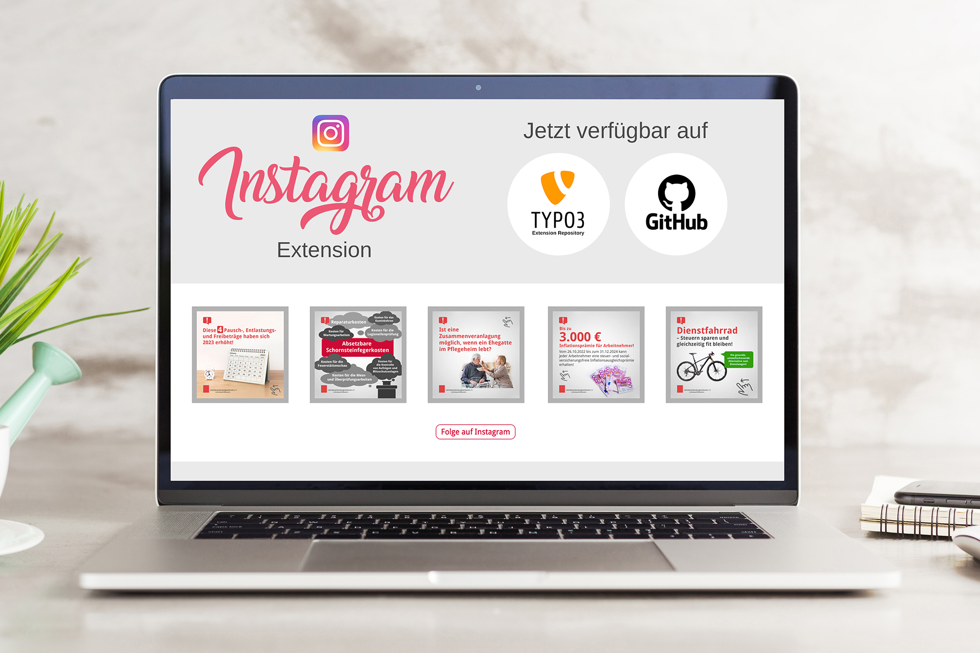 Instagram Extension auf TYPO3 und GitHub